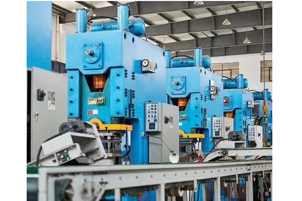 Progressive die stamping production line