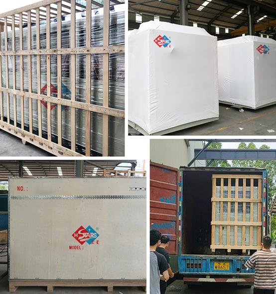 Water cooled screw chillers packing and shipping