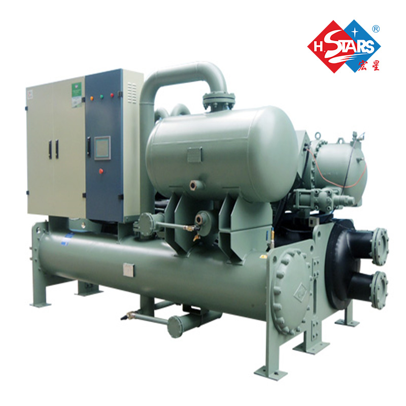 Water cooled flooded screw chiller for dairy project 